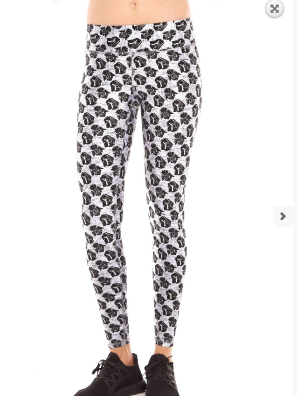 Terez Star Wars Performance Darth Vader Leggings Womens Large Gray and Black NWT